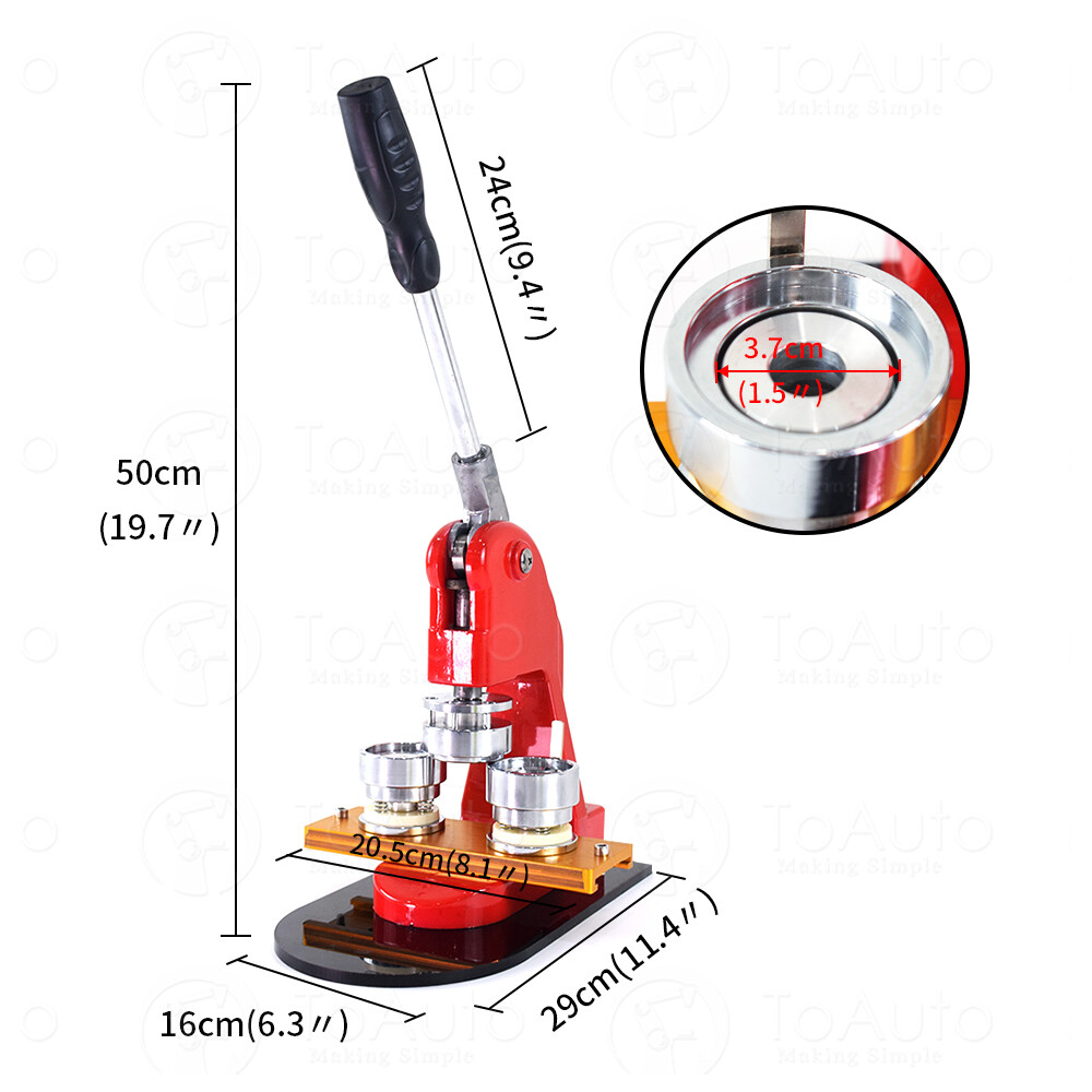DIY Button Badge Maker Machine Hand Punch Press +Circle Cutter Craft Tool 58/37