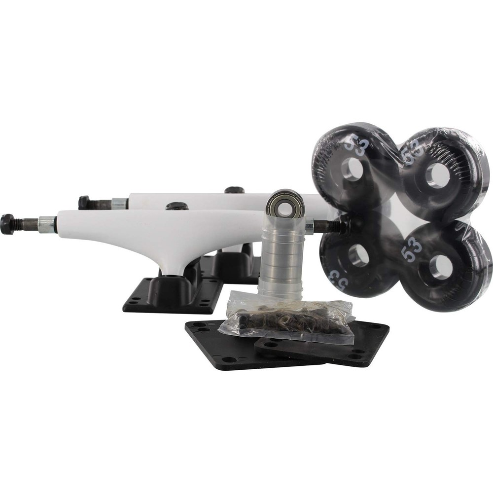 Essentials Component Pack 5.25 White and Black with 53mm Black Wheels