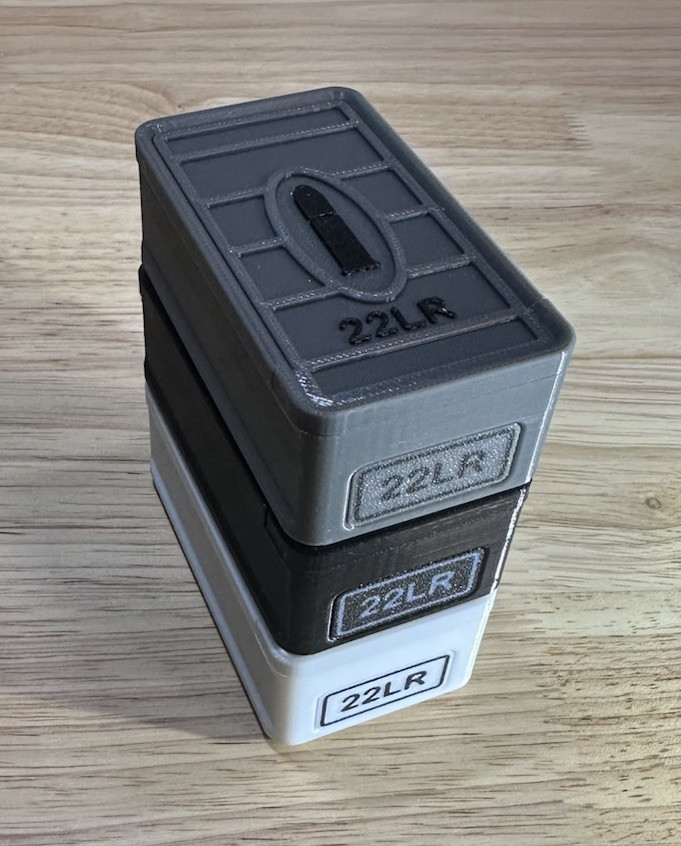 Stackable 22LR Ammo Box 50rd Capacity (6 Pack)