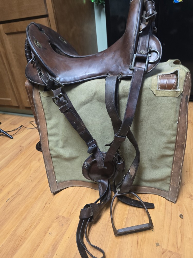US Cavalry M1904 McClellan Saddle Marked JCH,LEW