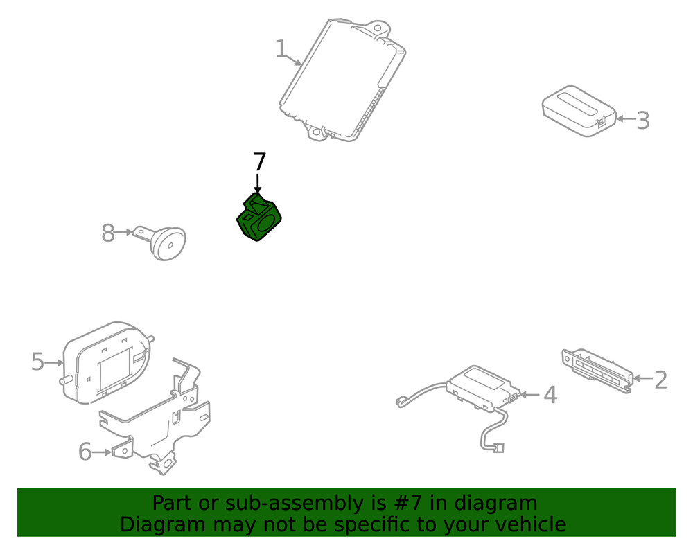 Genuine Jaguar Keyless Entry Transmitter J9C14288