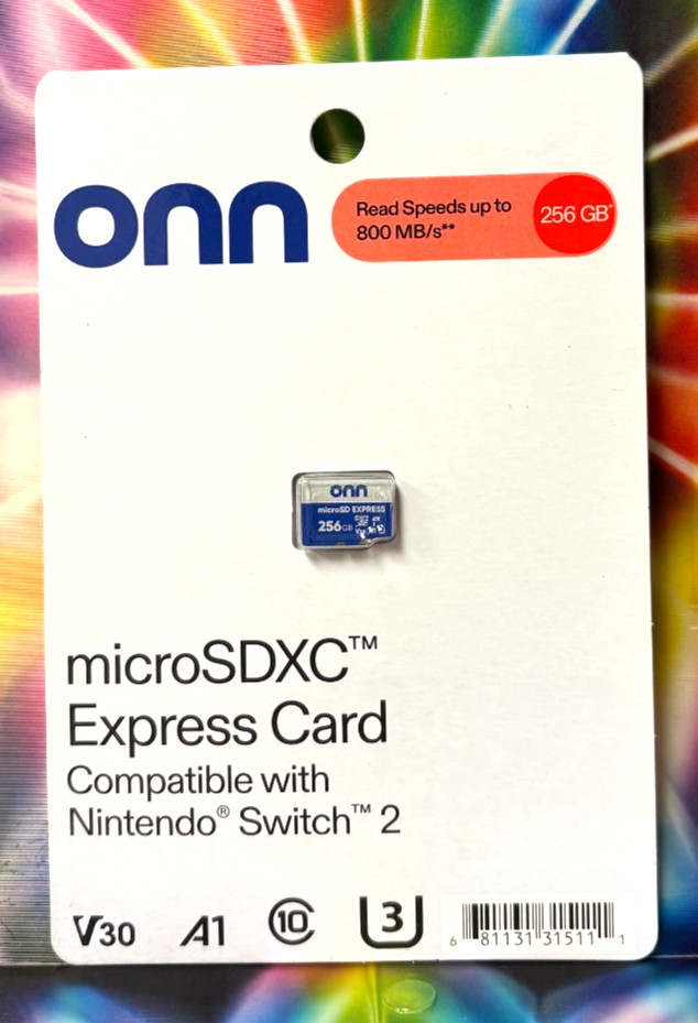 ONN Micro SDXC EXPRESS CARD 256GB Compatible with Nintendo Switch 2