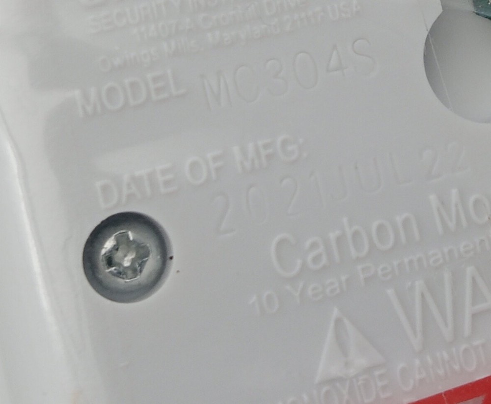 Universal Security Instruments MC304S CARBON MONOXIDE ALARM