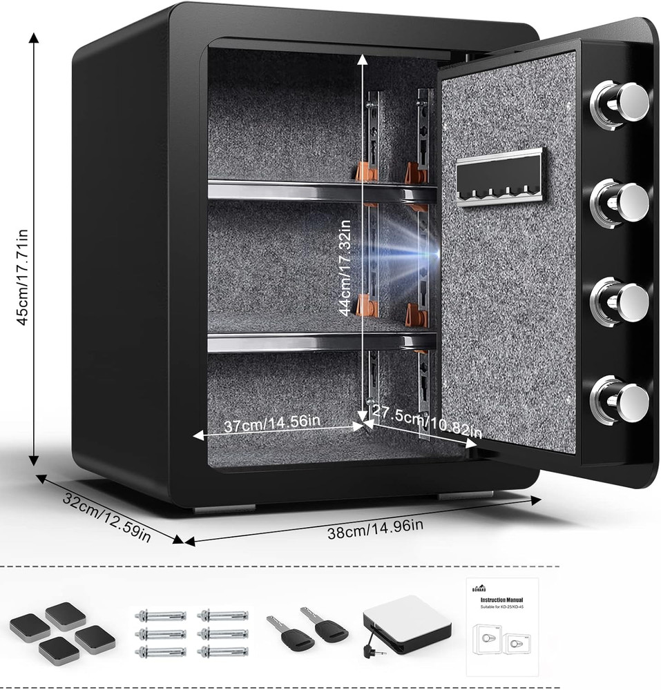 2.2 Cub Safe Box with Touch Screen Keypad & Mute Function, Home/Office Safe