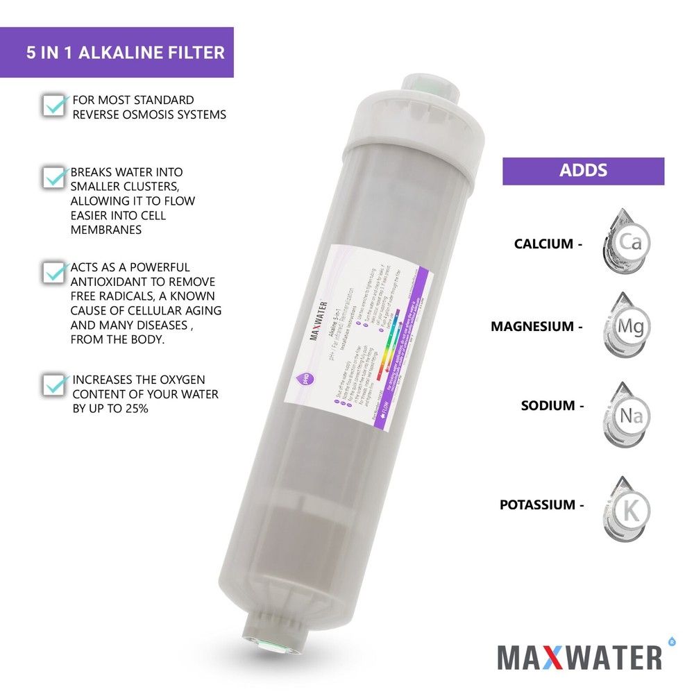 Alkaline Filter – Mineral Water Filter Replacement – 5-layers Inline Filter