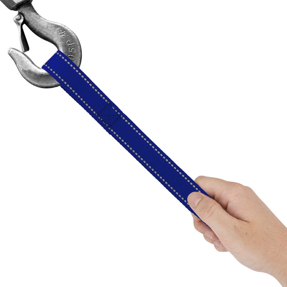 Country Brook Design® Royal Blue Winch Hook Pull Strap with Reflective Nylon