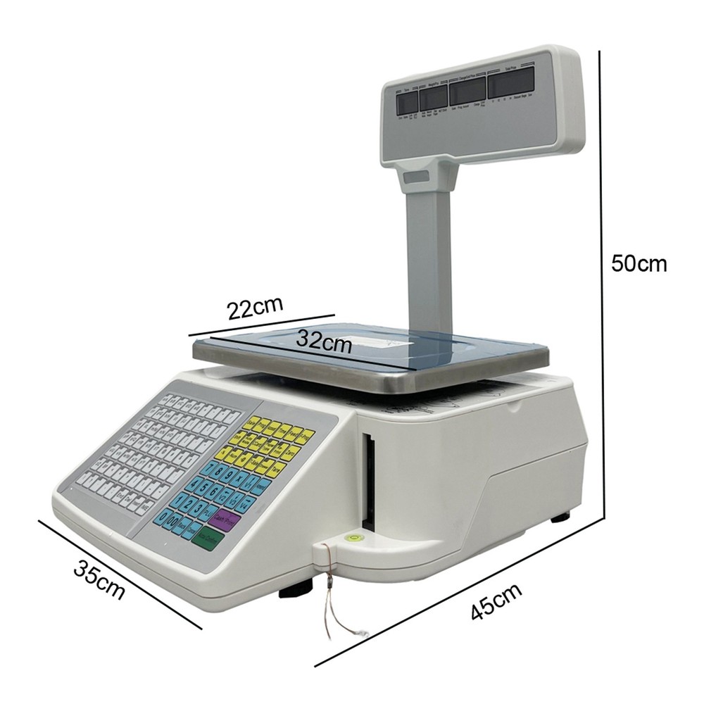 Digital Price Computing Scale Thermal Printer 15kg Capacity Electronic Scale