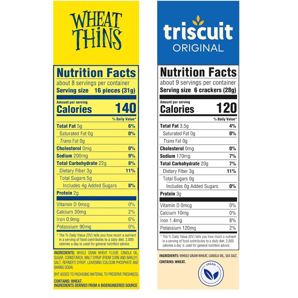 4-Box Variety Pack Whole Grain Crackers & Wheat Thins Snacks