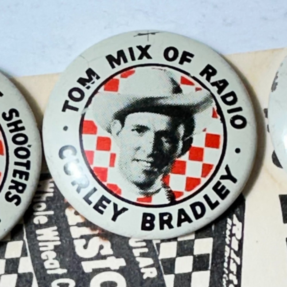 1946 Ralston Cereal, TOM MIX Straight Shooters Decoder Pins + Instructions Cover
