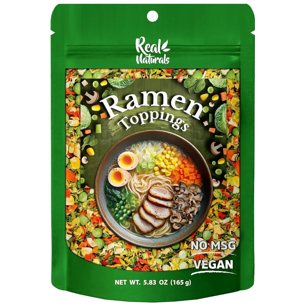 Dried Ramen Toppings. Dehydrated Vegetables for Ramen Topper Include Cabbage, Sp
