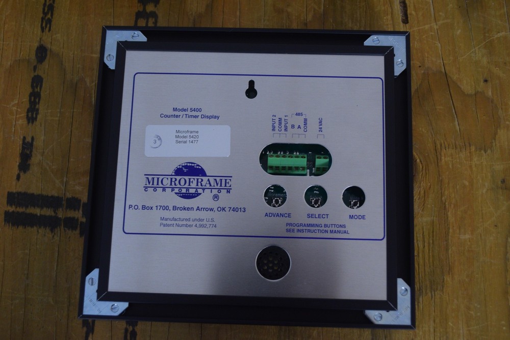 Microframe 5400 Counter Timer Display Model 5420 Industrial Panel 24VAC New Box