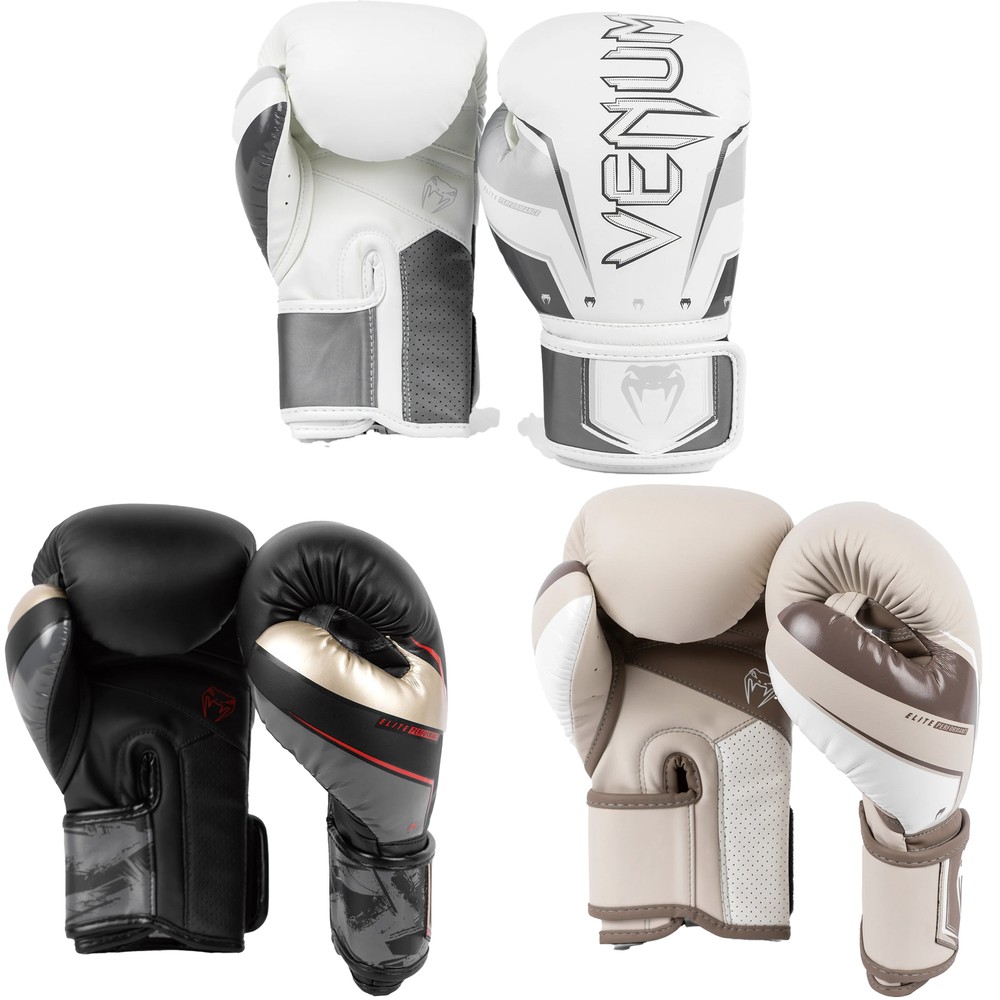 Venum Elite EVO Hook and Loop Boxing Training Gloves