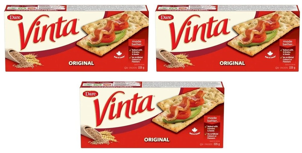 Dare Vinta Original Crackers, 225g (3 Pack)
