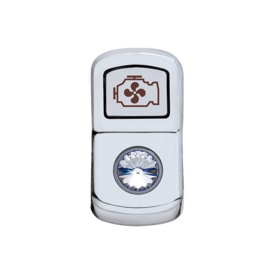 "Engine Fan" Rocker Switch Cover - Clear Diamond