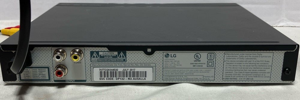 LG DP132 DVD/CD Player - Tested