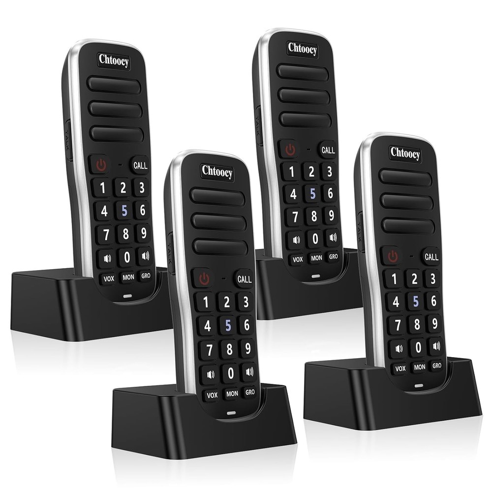 Wireless Intercom System Long Range House Office Handheld 4 Pack