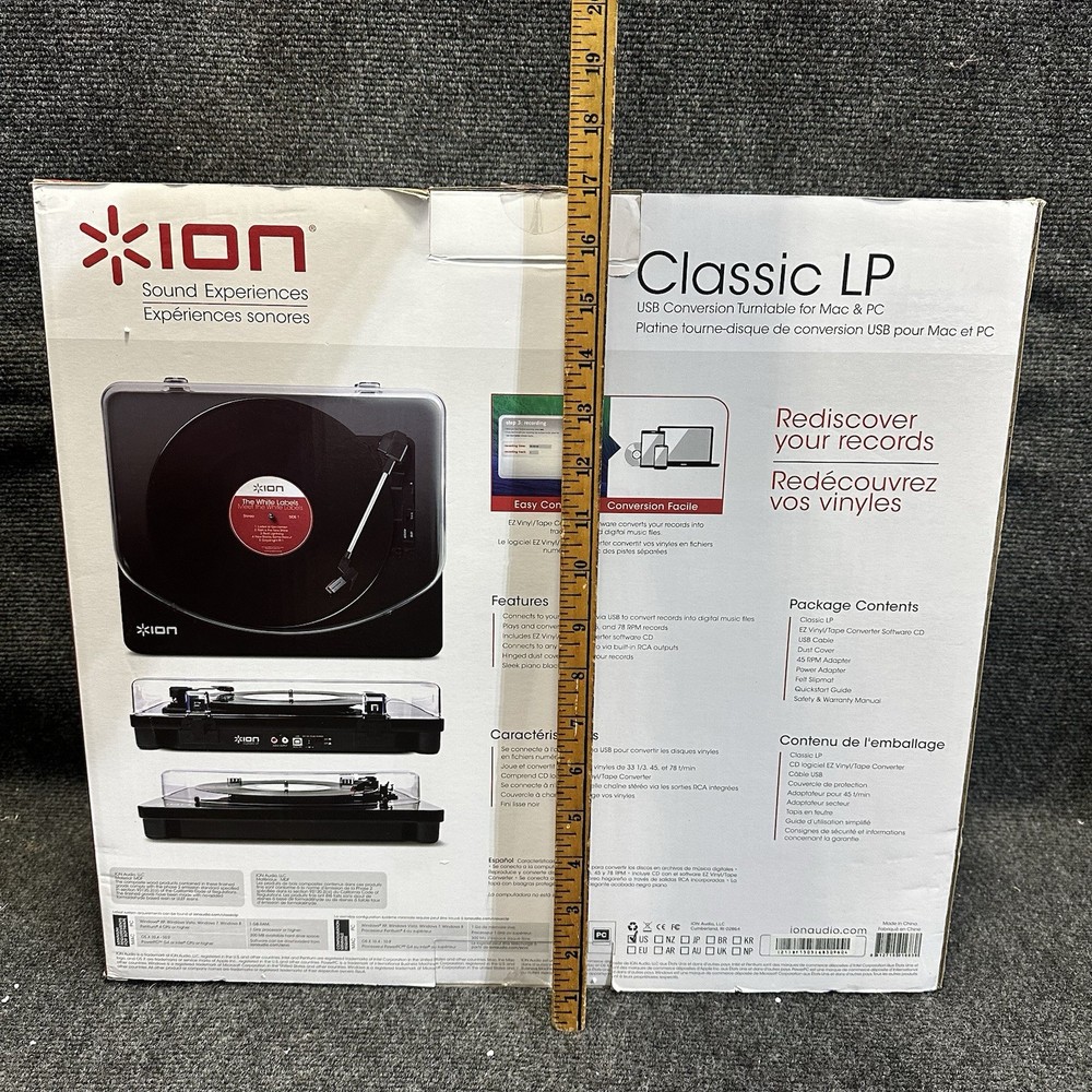 ION Classic LP Mac & PC USB Conversion Turntable Digital Music Record Player