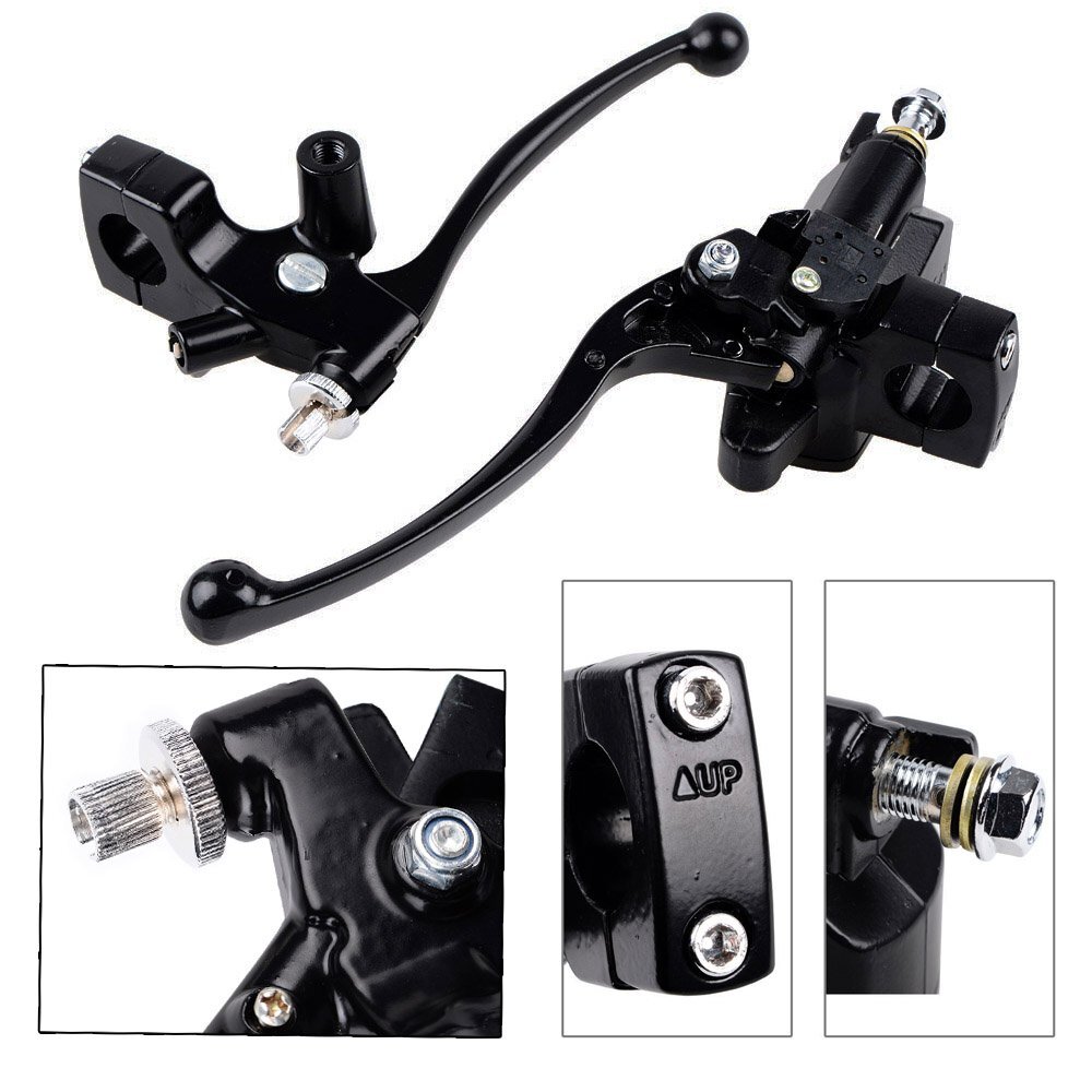 Combo Motorcycle 1" Handlebar Hand Grip + Switch Controls + Clutch Brake Levers