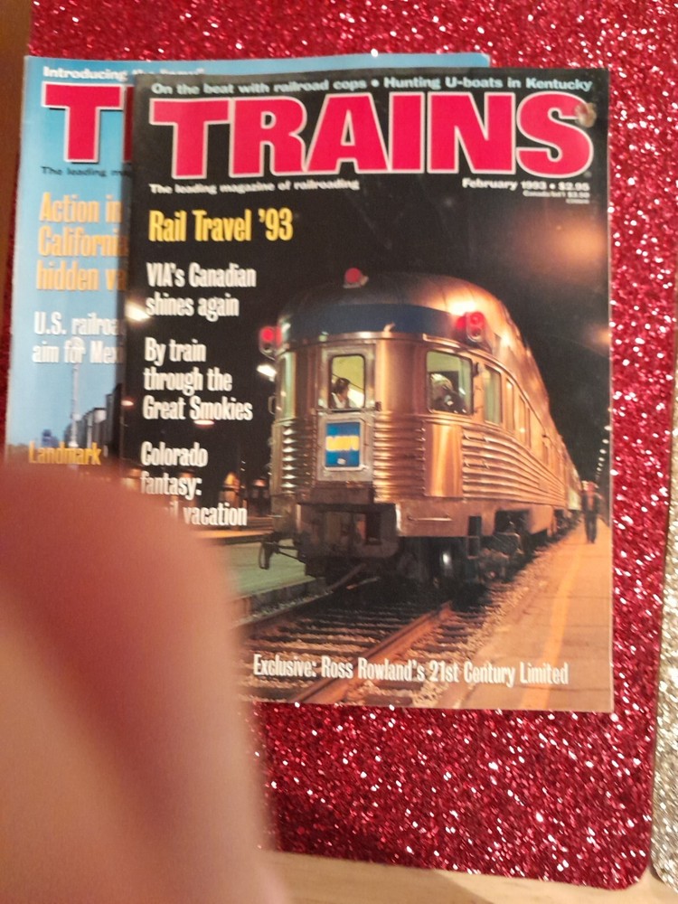 Trains Magazine Lot 1993 9 Issues