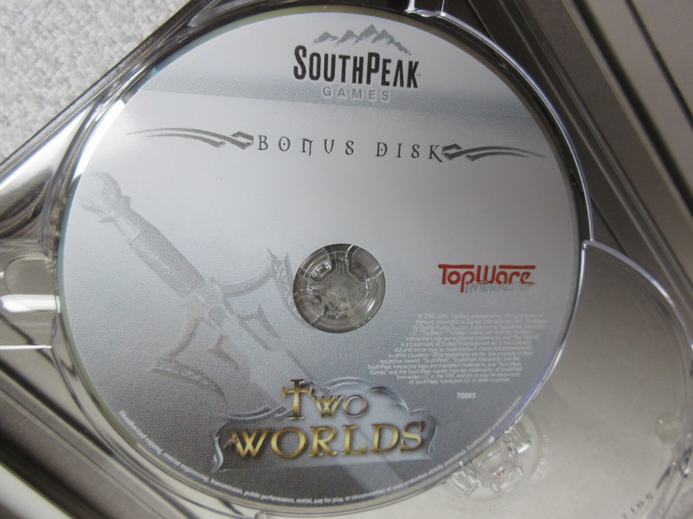 Two Worlds Tabletop RPG 2 Disk Collectors Edition With Book *Game Disk Missing