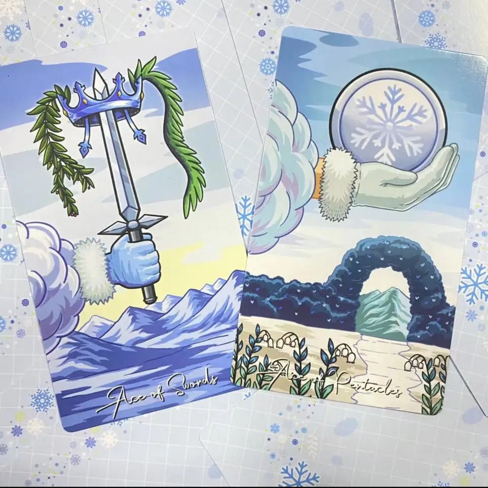 12X7 cm Winter Magic Tarot Deck Card Games
