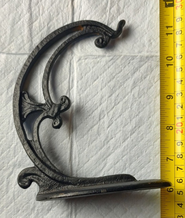 Vintage Black Cast Iron Wall Sconce