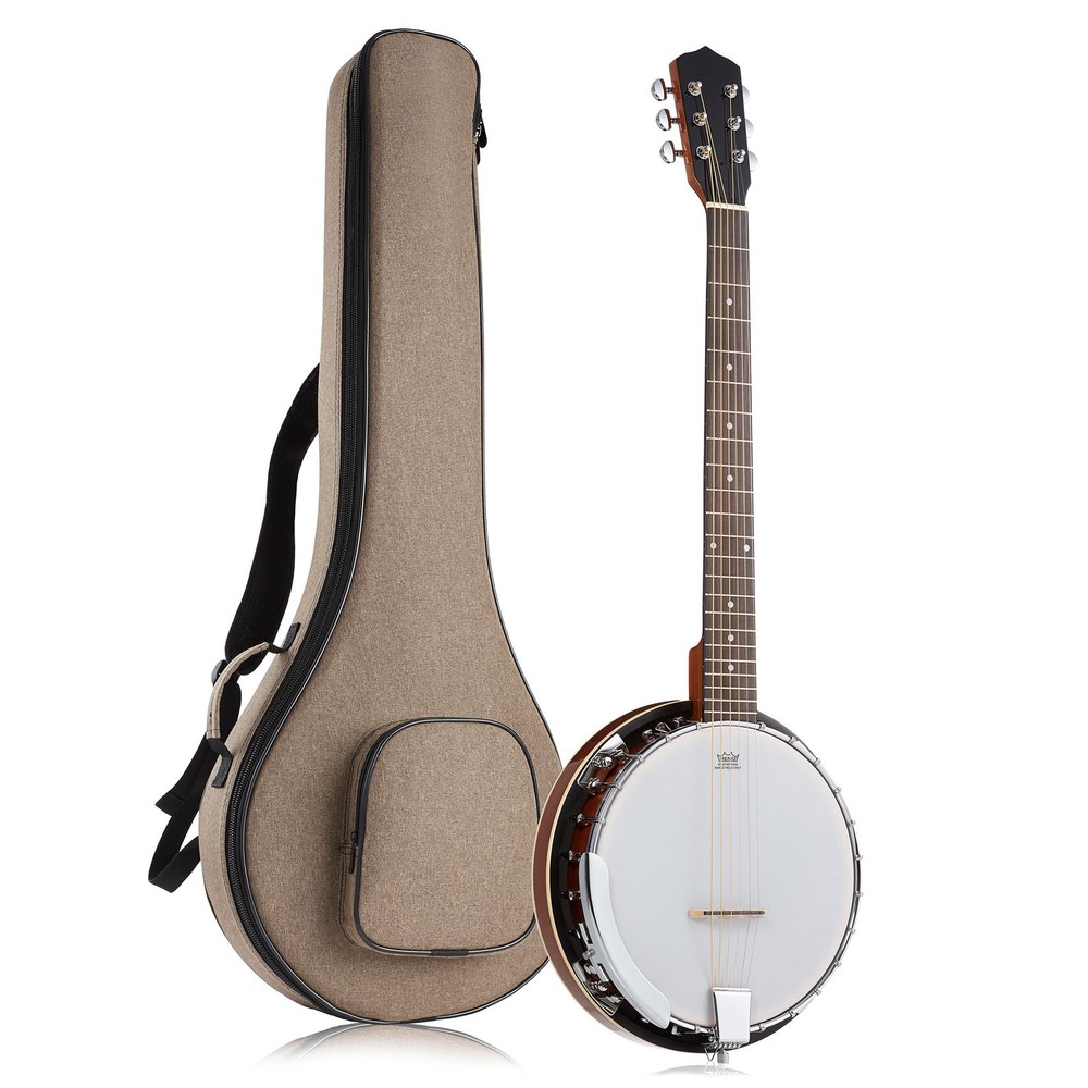 6-String Banjo with Closed Back, Mahogany Resonator - Full Size