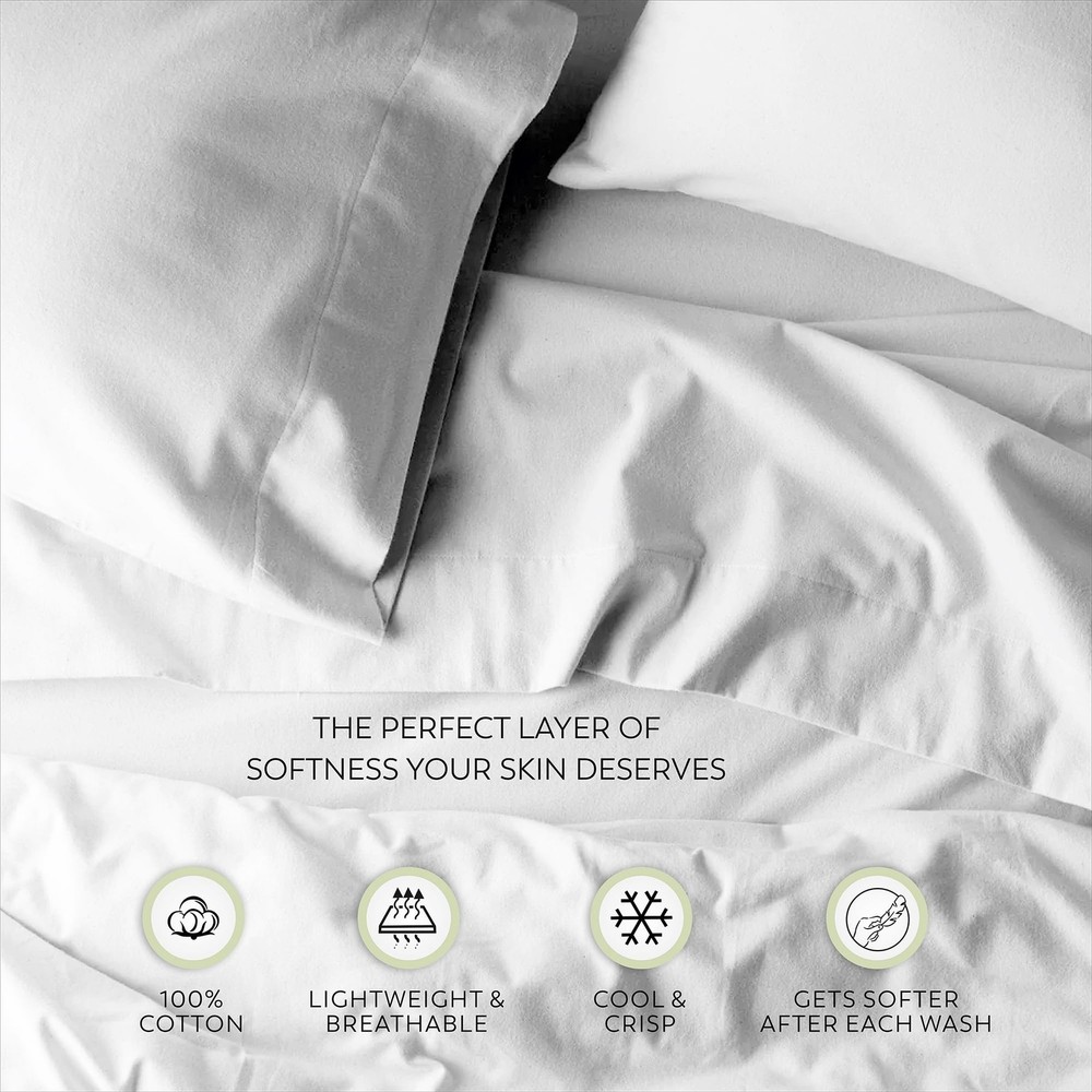 Flat Sheet Only 100 Cotton Sheets Cool Crisp Percale Sheets King Size Top Sheet