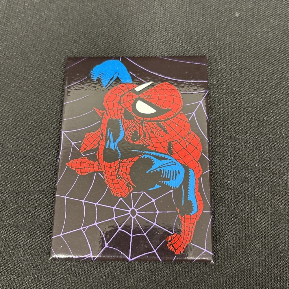 MARVEL COMICS Metal Fridge Magnets 3½"x2½" SpiderMan On Web