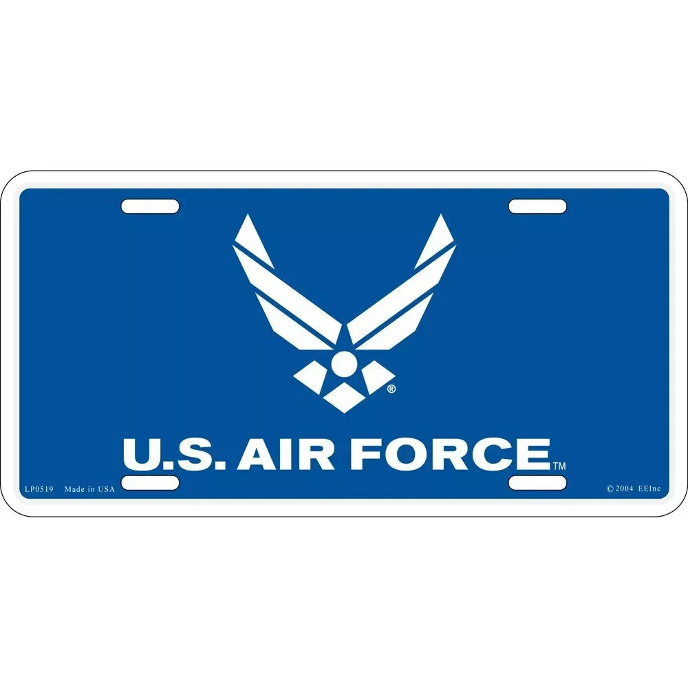 U.S. Air Force Wings Logo License Plate by Eagle Emblems
