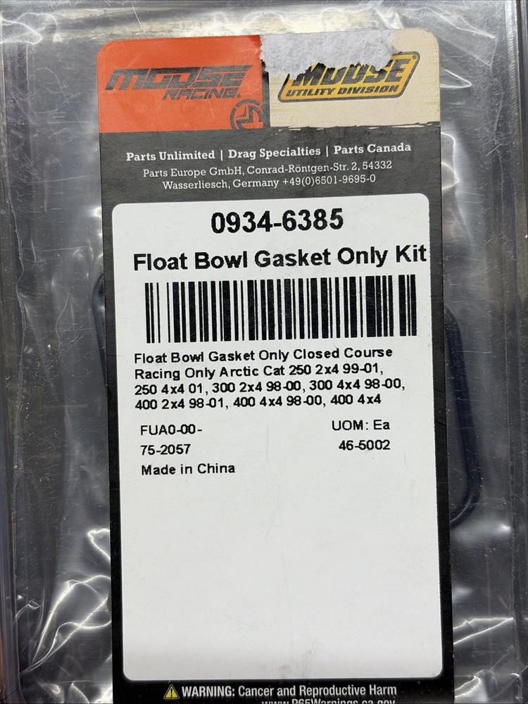 Moose Racing - 46-5002 - Float Bowl Gasket