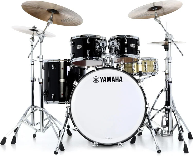 Yamaha Absolute Hybrid Maple 4-piece Shell Pack - Solid Black