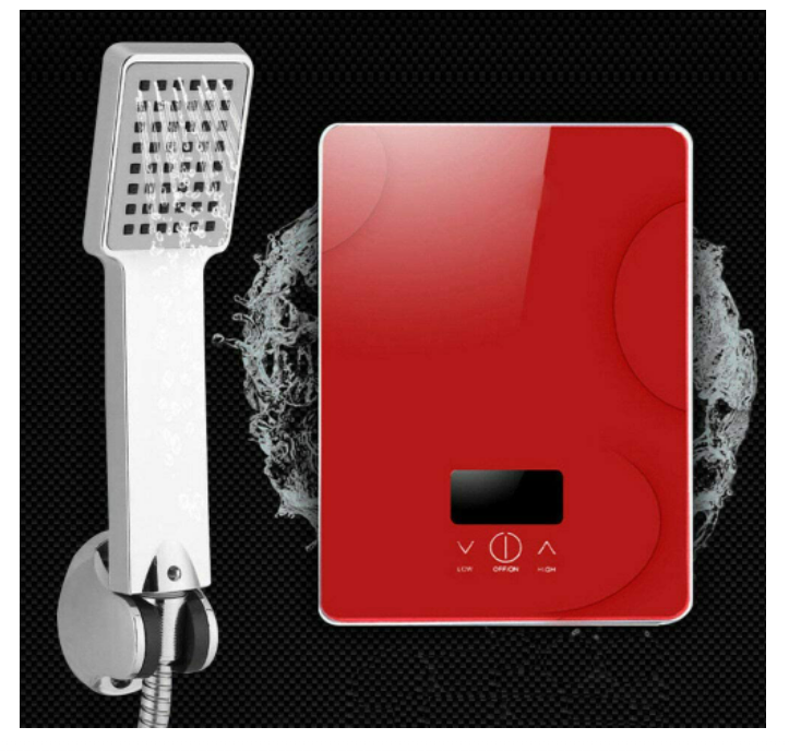 Calentador De Agua Sin Tanque LCD Electrico 6500W 220V US Para Cocina Ducha Casa