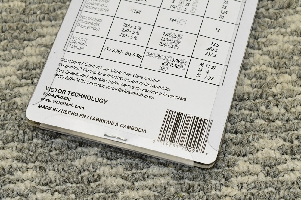 Victor 700BTS Basic Calculator 8-Digits - Clear GREEN Translucent, Solar Battery