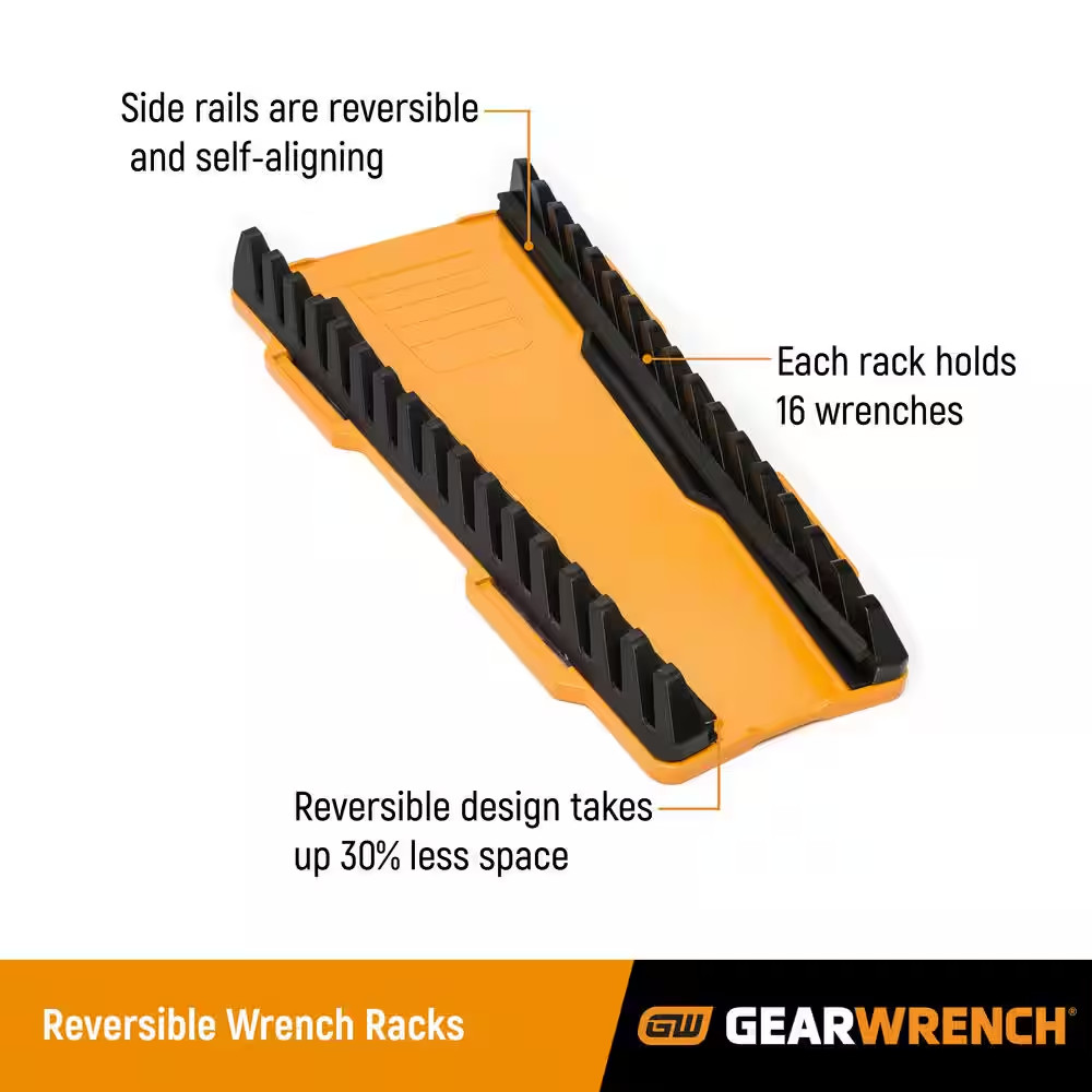 16-Tool Reversible Wrench Rack (2-Pack)