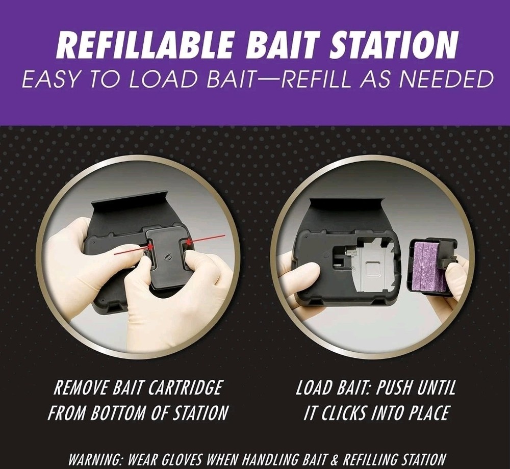 Tomcat Advanced Formula Mouse Killer with Refillable Bait Station + 12 Refills