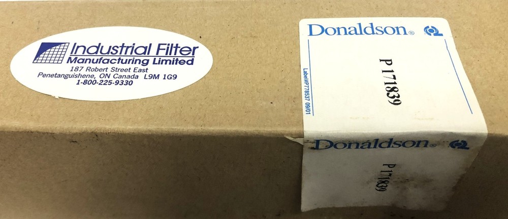 Industrial Filter Donaldson Filter Element Missing O-Ring P171839 NOS