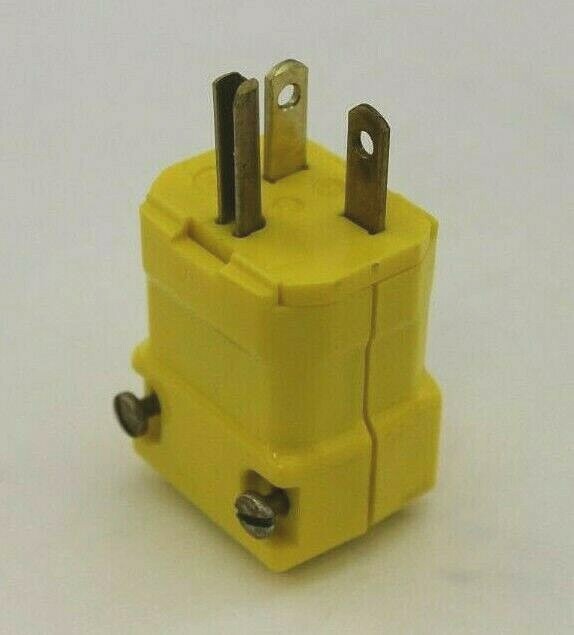 Hubbell 5364VY Dead Front Plug NEMA 5-20P