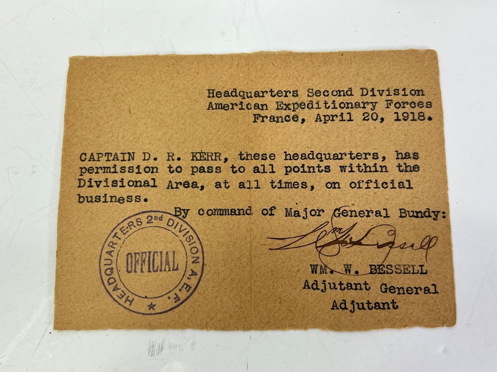 WWI & WWII Named US Army Officer Documents