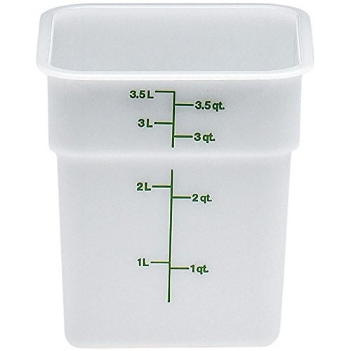 Cambro White Poly 4 Qt Cam-Square Container