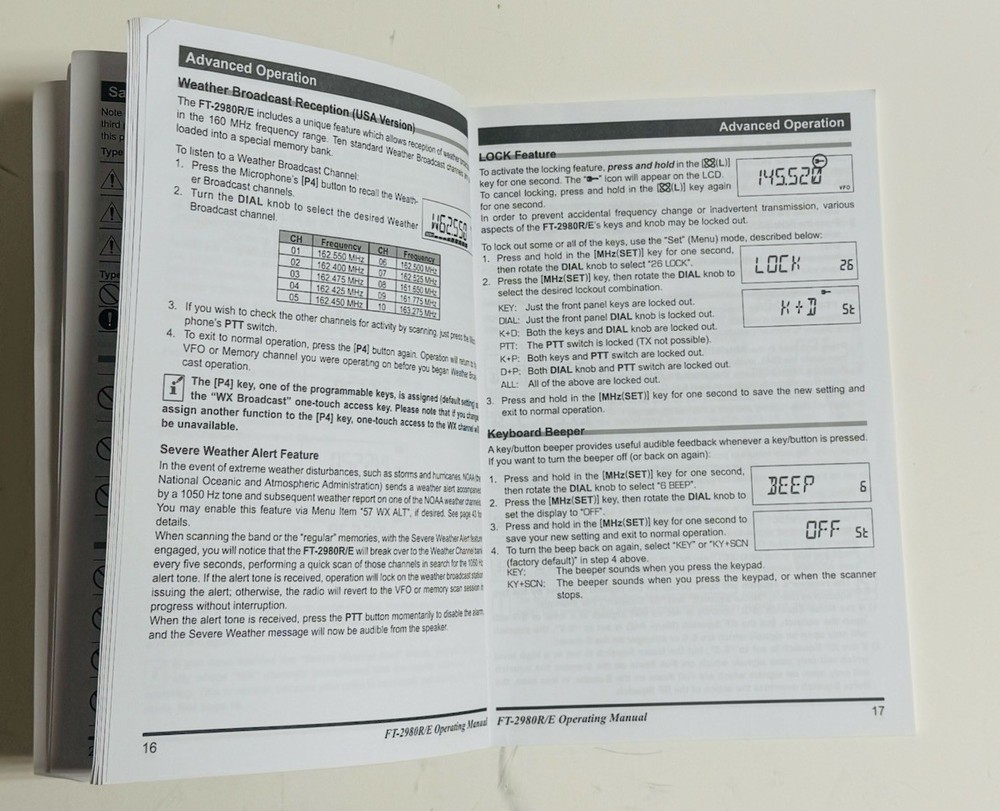 Yaesu FT-2980R/E Operating Manual