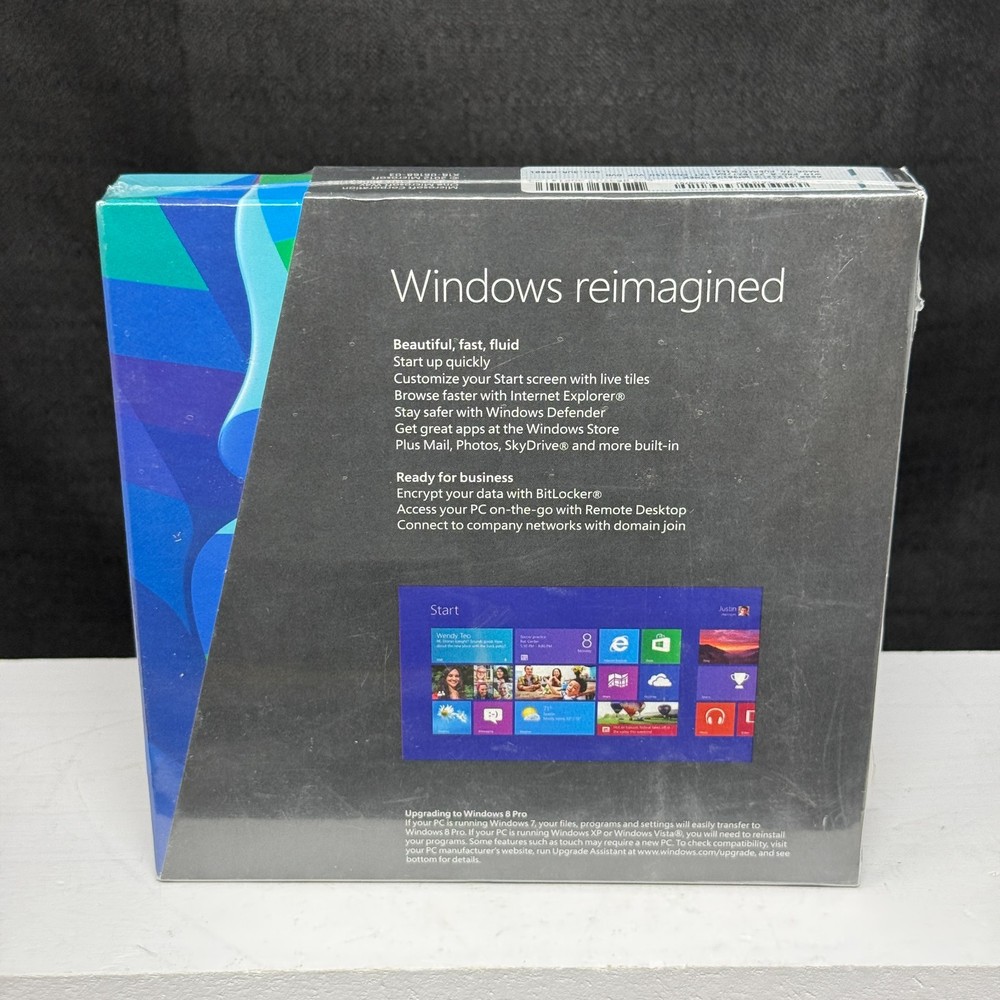Sealed Microsoft Windows 8 Professional Upgrade 32Bit & 64Bit DVD MS WIN PRO