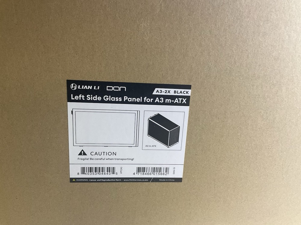 Lian Li Left Side Glass Panel for A3 m-ATX Panel A3-2X BLACK