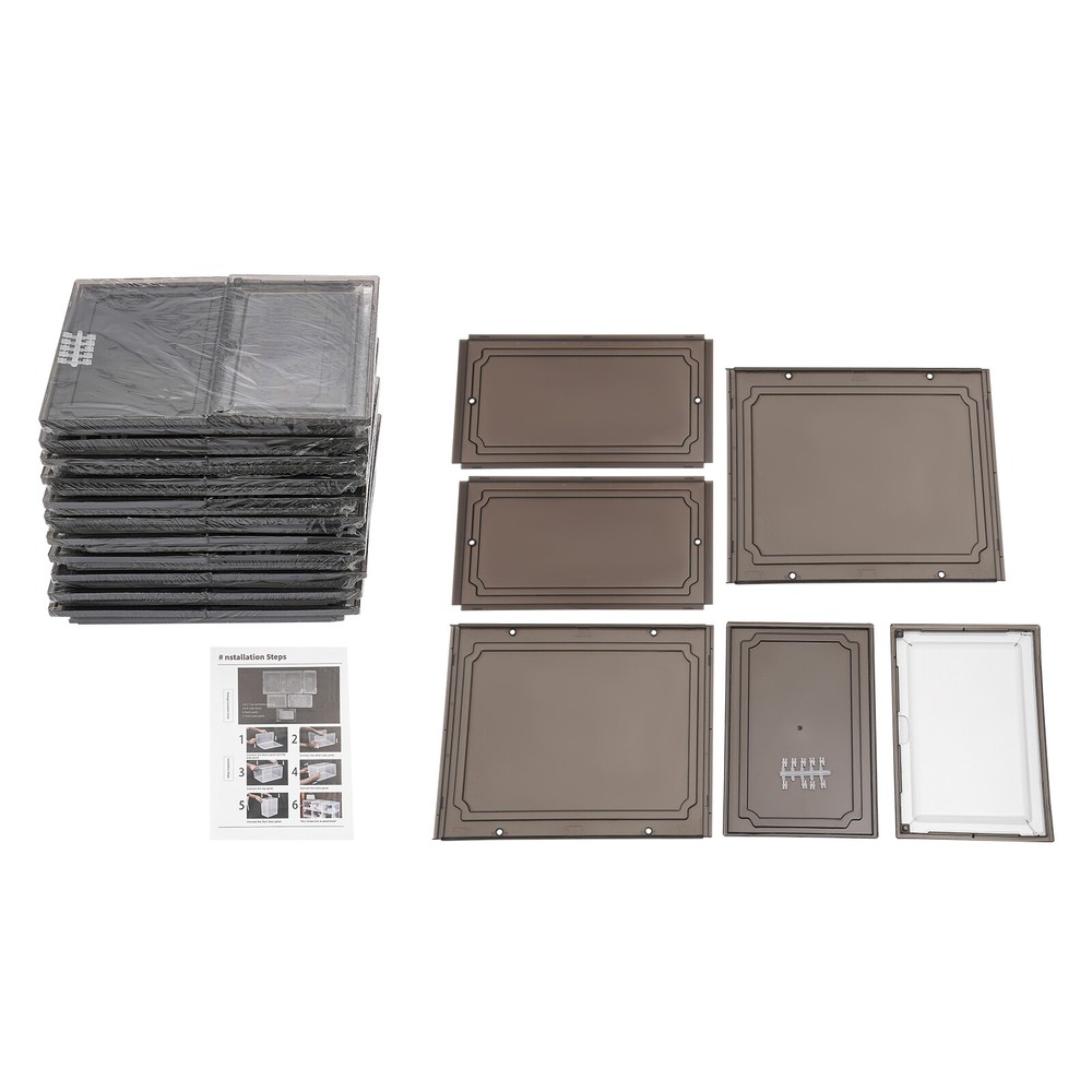 12*Stackable Shoe Storage Boxes PP & Acrylic Organizer Bins Dust-proof Container