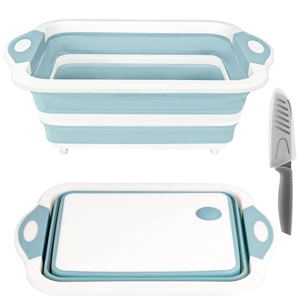 Collapsible Cutting Board, Foldable Chopping Board with Colander, Multifuncti...