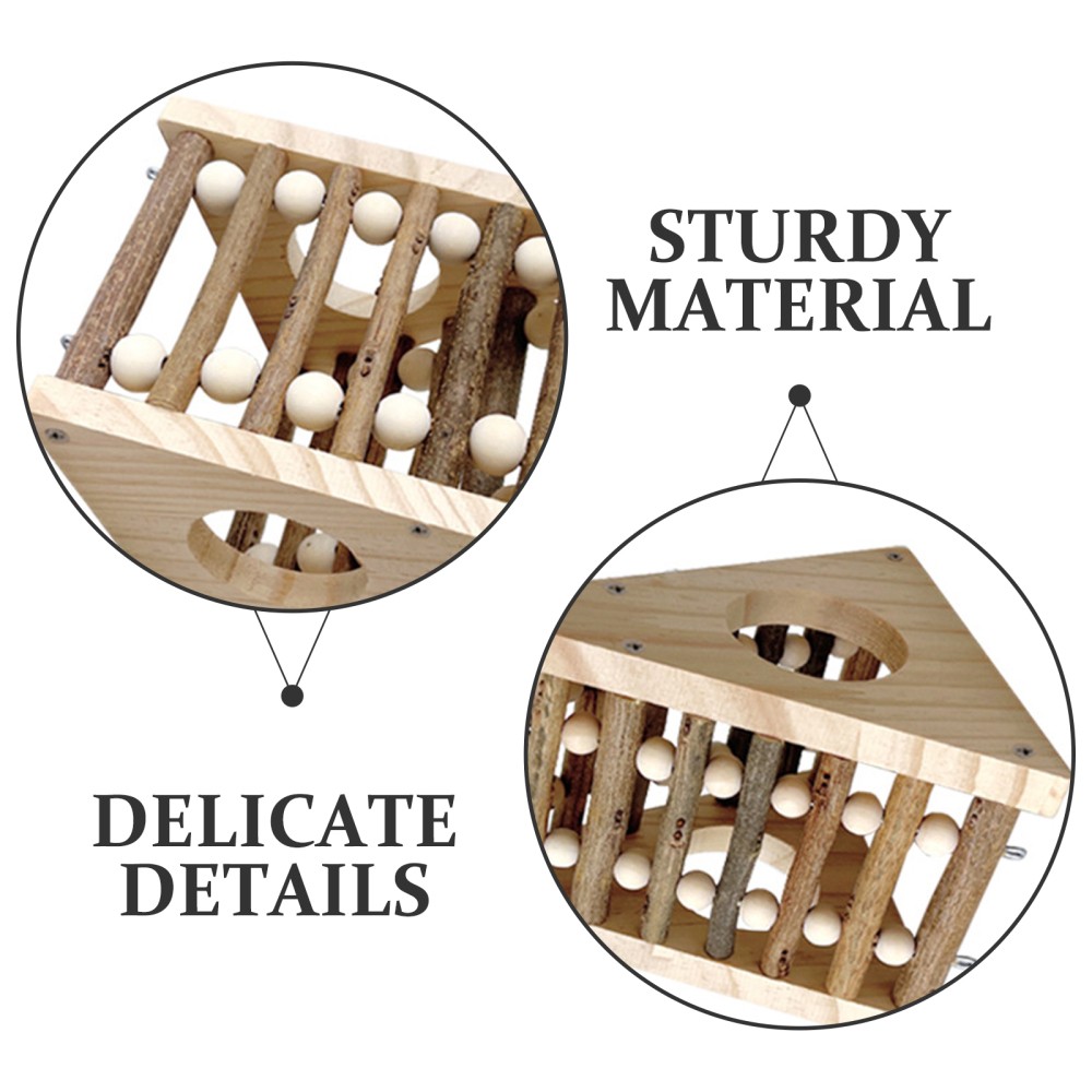Hamster Hideout - Triangular Shape Hamster Hideout Bed With Climbing Ladder -