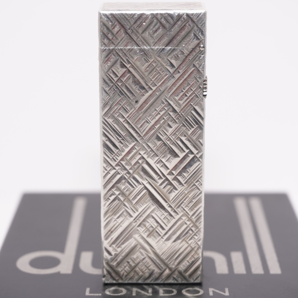 Rare Dunhill Lighter Silver Florentine Pattern-Ultrasonically cleaned_Working