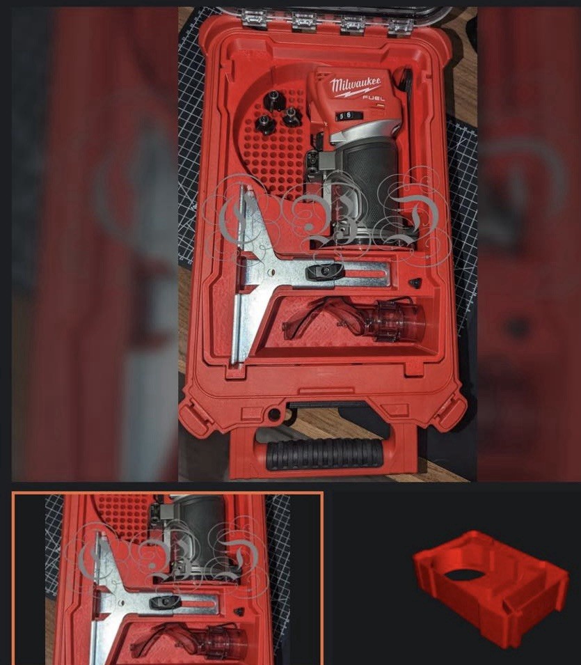 Milwaukee Packout Compact Organizer-Router Insert + Blank Insert