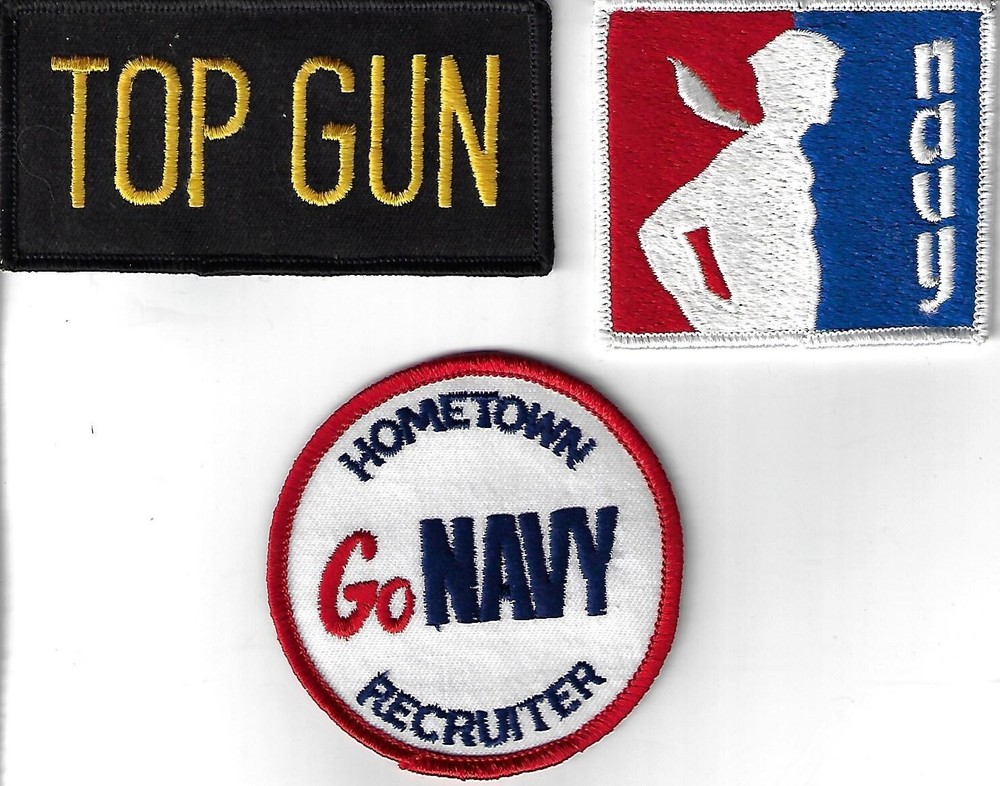 3 US Navy Cloth Patches