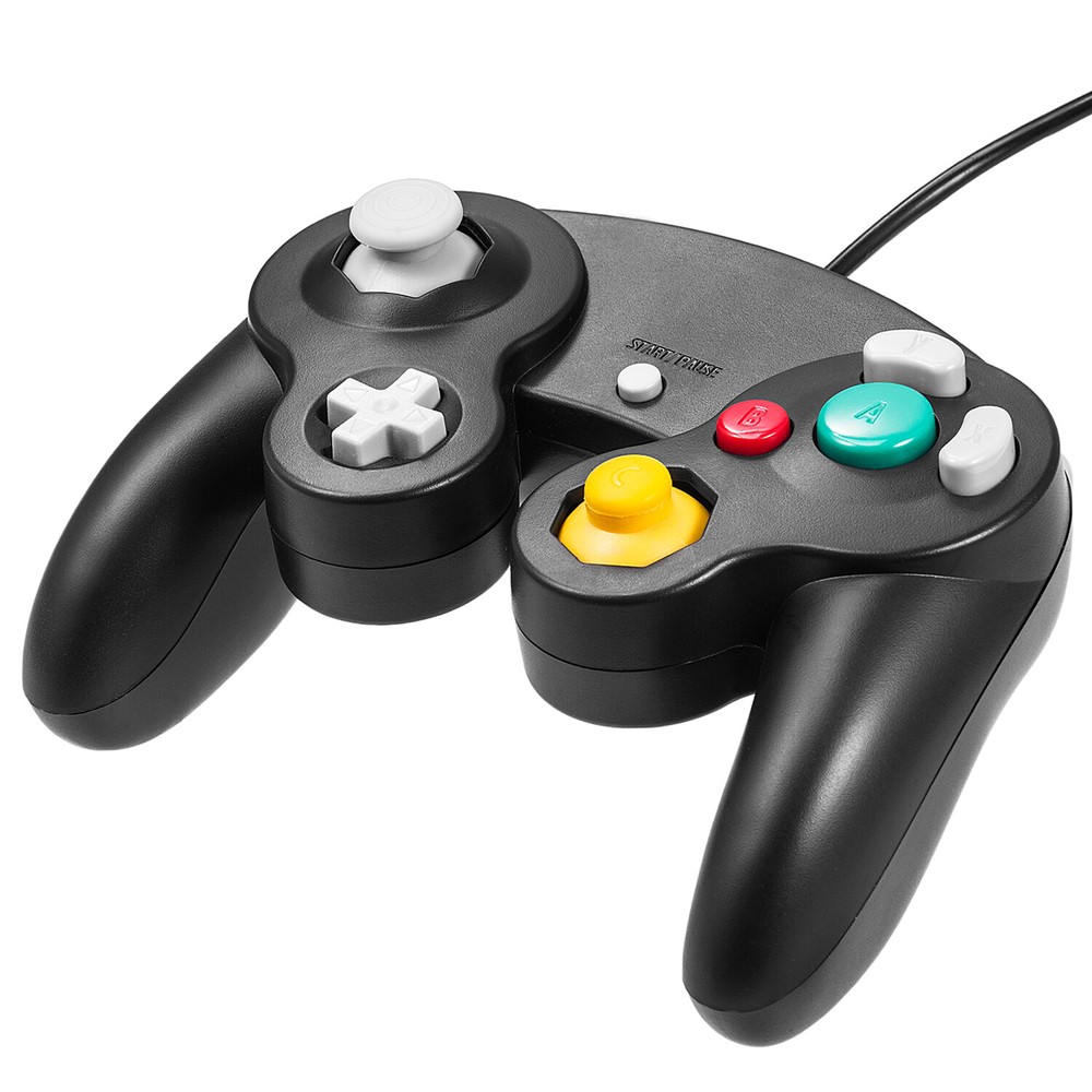 2 Pack Black Wired Controller For Nintendo GameCube Console CLASSIC JOYPAD